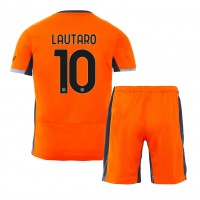Fotbalové Dres Inter Milan Lautaro Martinez #10 Dětské Alternativní 2023-24 Krátký Rukáv (+ trenýrky)